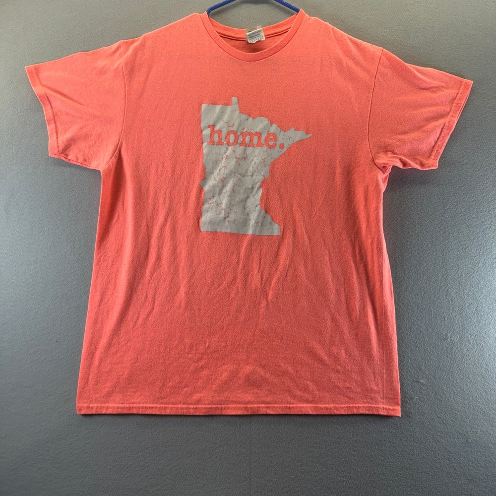 Delta Apparel Minnesota Home State Graphic T-Shirt Coral Heather Mens Large